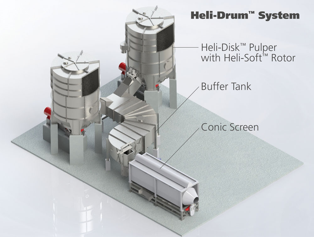 Heli-Drum Pulping System